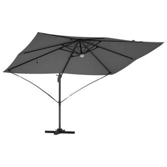 Cantilever Roma parasol Antraciet en Zwart 352 x 251 x 265 cm