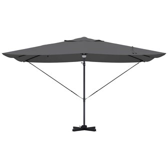 Cantilever Roma parasol Antraciet en Zwart 352 x 251 x 265 cm