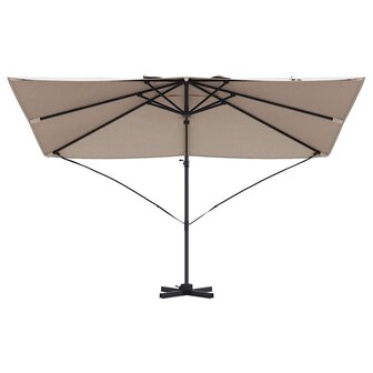 Cantilever Roma parasol Taupe en Zwart 352 x 251 x 260 cm