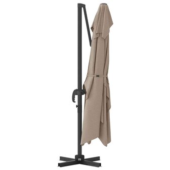Cantilever Roma parasol Taupe en Zwart 352 x 251 x 260 cm