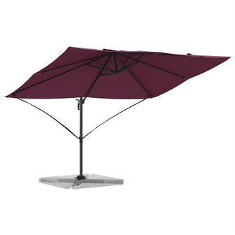 Cantilever Roma parasol Rood en Zwart 352 x 251 x 260 cm