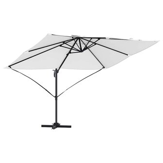 Cantilever Roma parasol Beige en zwart 352 x 251 x 260 cm