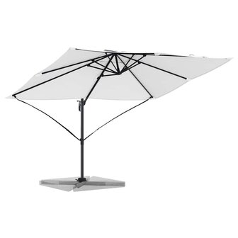 Cantilever Roma parasol Beige en zwart 352 x 251 x 260 cm