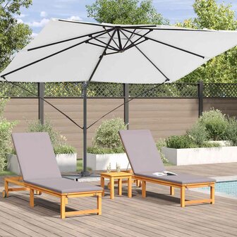 Cantilever Roma parasol Beige en zwart 352 x 251 x 260 cm