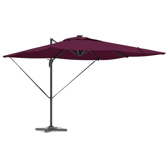 Parasol Bordeauxrood 286 x 285 x 270 cm Aluminium