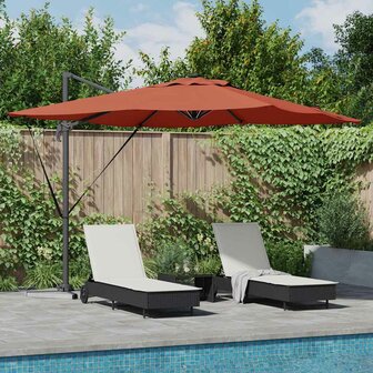 Parasol Terracotta 286 x 285 x 270 cm Aluminium
