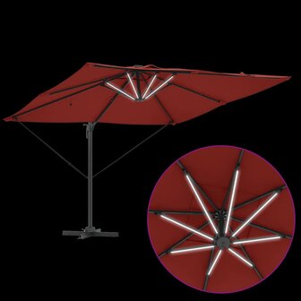 Parasol Terracotta 286 x 285 x 270 cm Aluminium