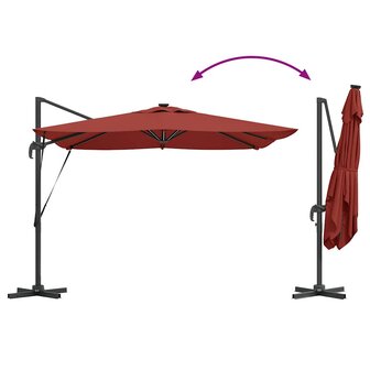 Parasol Terracotta 286 x 285 x 270 cm Aluminium