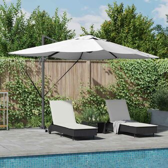 Cantilever Roma parasol Beige en zwart 352 x 251 x 265 cm