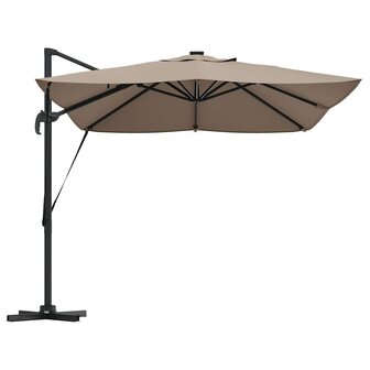 Cantilever Roma parasol Taupe en Zwart 352 x 251 x 265 cm