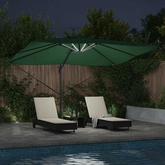 Cantilever Roma parasol Groen en Zwart 352 x 251 x 265 cm