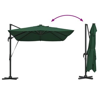 Cantilever Roma parasol Groen en Zwart 352 x 251 x 265 cm