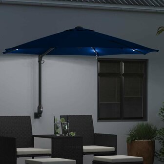 Tuinparasol Blauw en Zwart 248 x 248 x 148 cm