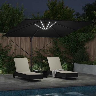 Parasol Zwart 286 x 285 x 270 cm Aluminium