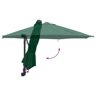 Tuinparasol Groen en Zwart 248 x 248 x 148 cm