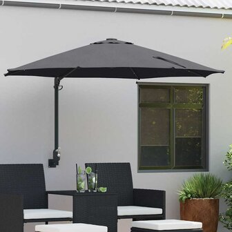 Tuinparasol Antraciet en Zwart 248 x 248 x 148 cm