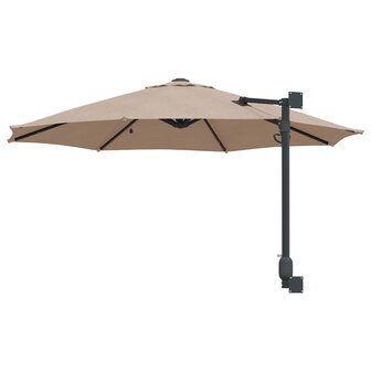 Tuinparasol Taupe en Zwart 248 x 248 x 148 cm