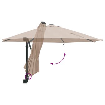 Tuinparasol Taupe en Zwart 248 x 248 x 148 cm