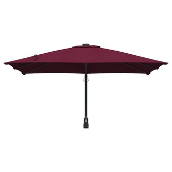 Tuinparasol Rood en Zwart 248.5 x 247.5 x 160 cm
