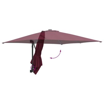 Tuinparasol Rood en Zwart 248.5 x 247.5 x 160 cm