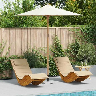 Tuinparasol Cr&egrave;mewit 240 x 240 x 260 cm Bamboe