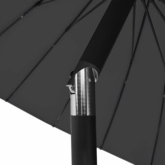 Parasol met aluminium paal 270 cm zwart