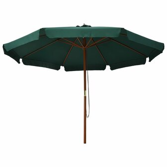 Parasol met houten paal 330 cm groen