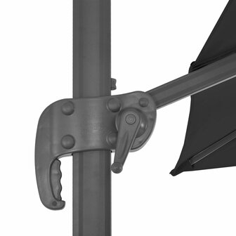 Zweefparasol met aluminium paal 3x3 m zwart