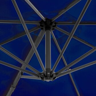 Zweefparasol met aluminium paal 300 cm azuurblauw
