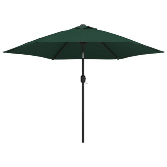 Zweefparasol met LED 3,5 m groen