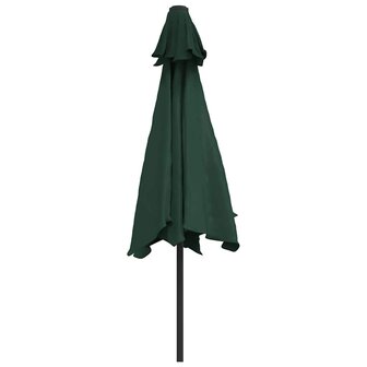 Zweefparasol met LED 3,5 m groen