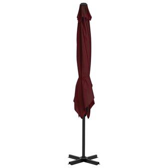 Zweefparasol met aluminium paal 250x250 cm bordeauxrood
