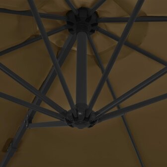 Parasol met draagbare voet taupe