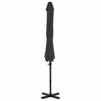Parasol met draagbare voet antracietkleurig