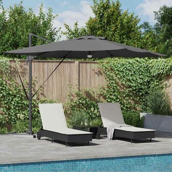 Roma Parasol Antraciet 286 x 285 x 270 cm Aluminium, Polyester