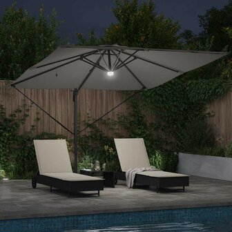 Roma Parasol Antraciet 286 x 285 x 270 cm Aluminium, Polyester