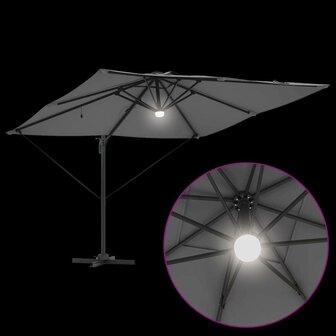 Roma Parasol Antraciet 286 x 285 x 270 cm Aluminium, Polyester
