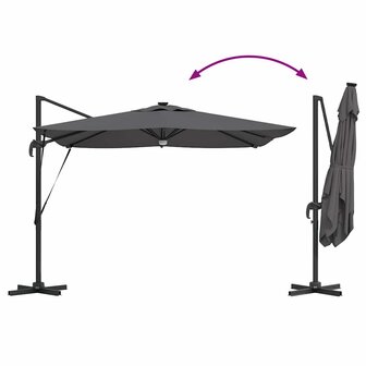 Roma Parasol Antraciet 286 x 285 x 270 cm Aluminium, Polyester