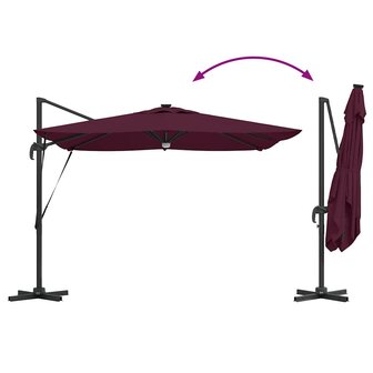Roma Parasol Rood 286 x 285 x 270 cm Aluminium en Polyester
