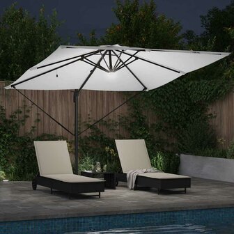 Roma Parasol Beige 286 x 285 x 270 cm Aluminium en Polyester