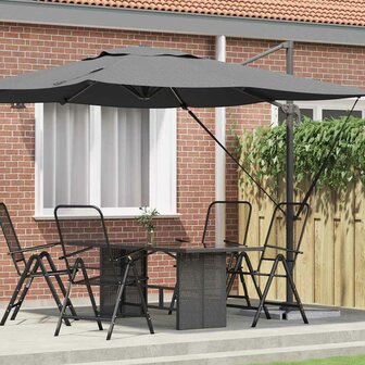 Roma Parasol Antraciet 286 x 285 x 265 cm