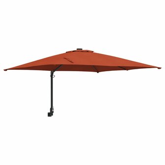 Tuinparasol Rood en Zwart 248.5 x 247.5 x 160 cm
