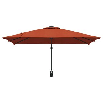 Tuinparasol Rood en Zwart 248.5 x 247.5 x 160 cm