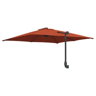 Tuinparasol Rood en Zwart 248.5 x 247.5 x 160 cm