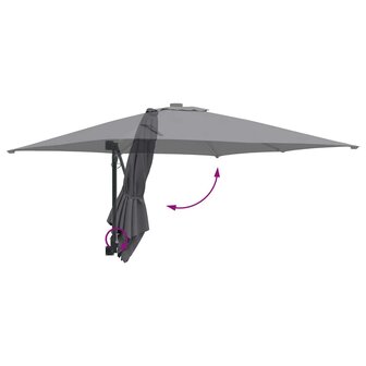 Tuinparasol Antraciet en Zwart 248.5 x 247.5 x 160 cm