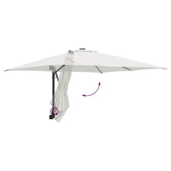 Tuinparasol Beige en zwart 248.5 x 247.5 x 160 cm