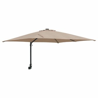 Tuinparasol Taupe en Zwart 248.5 x 247.5 x 160 cm