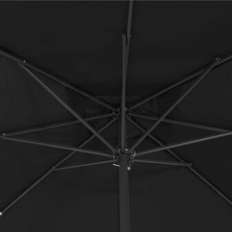Tuinparasol Zwart 295 x 295 x 245 cm Polyester en staal