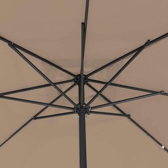 Tuinparasol Taupe en Zwart 295 x 295 x 245 cm