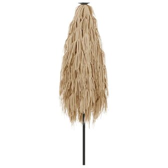 Parasol met LED&#039;s en stalen paal 268x268x226 cm bruin